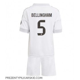 Stroje piłkarskie Real Madrid Jude Bellingham #5 Koszulka Podstawowej dla dzieci 2025-26 Krótki Rękaw (+ szorty)